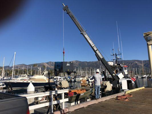 Loading the boat to go to San Nicolas Island