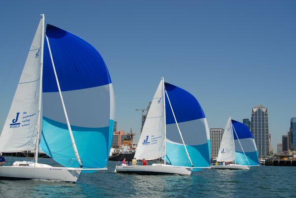 Sailing in front of the San Deigo skyline