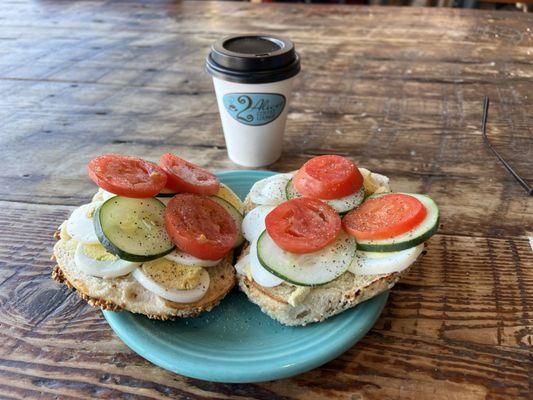 Hard Boiled Sandwich - open faced