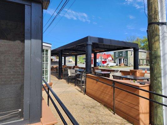 Outdoor dining area.