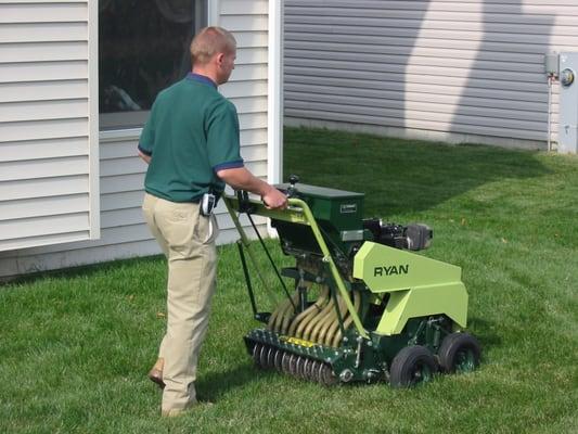 Slice seeding is the quickest and most effective way of reseeding existing lawns that are damaged or dead.