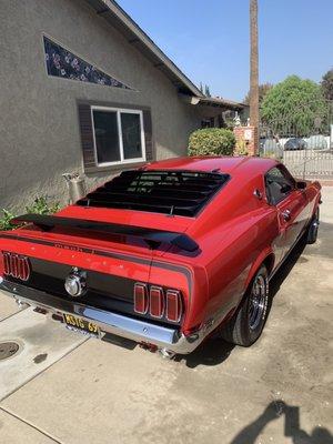 Are 1969 Mustang mock one oil I'll touch up work done by Rudy