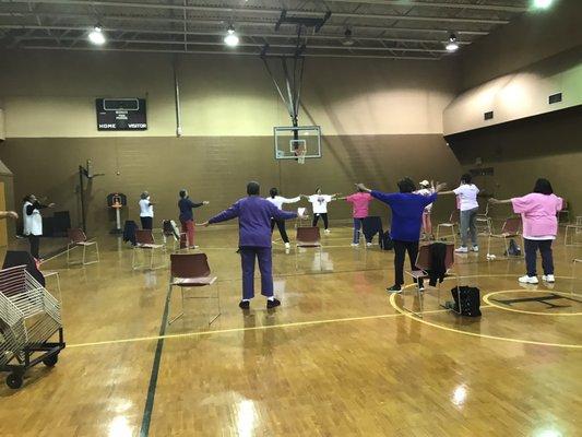 VI's (Violet) chair exercise class Tuesday and Thursday 10 am -11