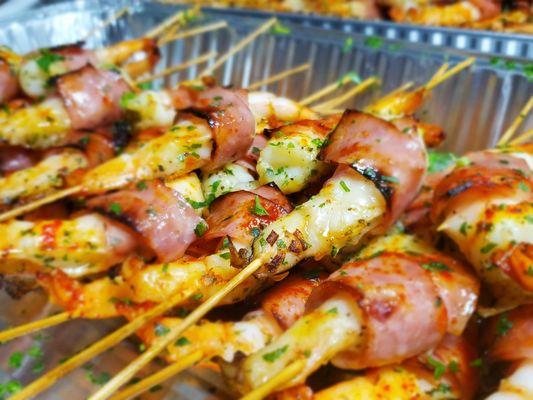 Canadian Bacon Wrapped Shrimp