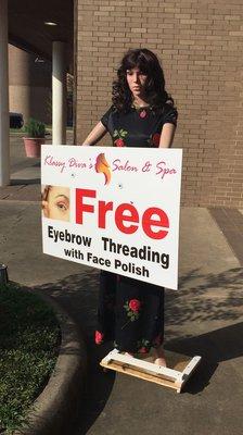 Free Eye Brow Threading with Face Polish ! ! !