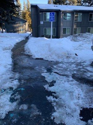 Snow placement is EVERYTHING.  Thick rivers of ice are a constant at the end of the sidewalk these days.