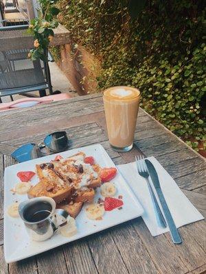 French toast + hot latte