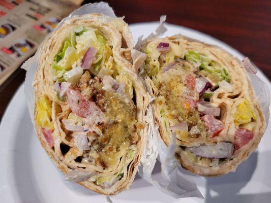 Falafel wrap. Very good.