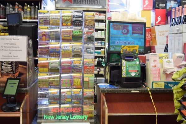 Place your bets here. Lottery and an assortment of 30 instant tickets.