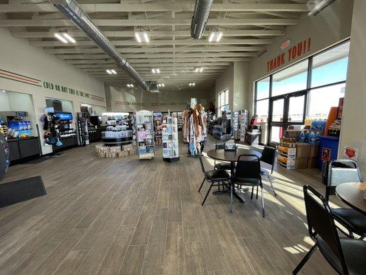 Dinning area for a small food counter