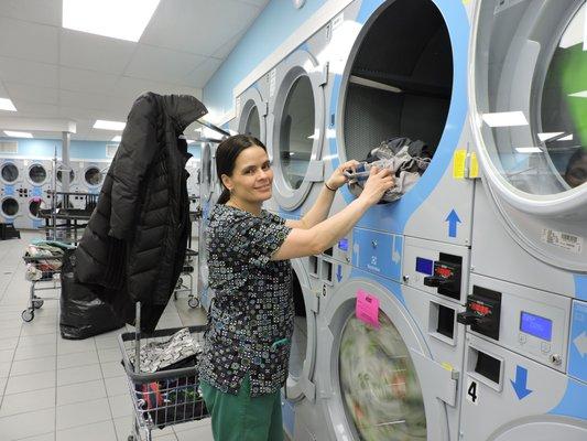 Able to do laundry before or after work