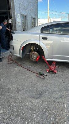 Removing nail on rear tire