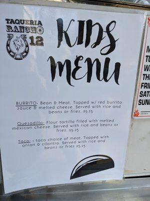 Kids Menu