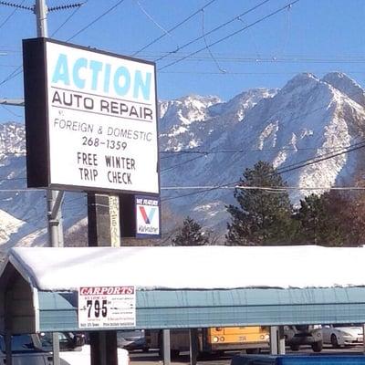 The street sign you will see in front of action auto on 3900 S.