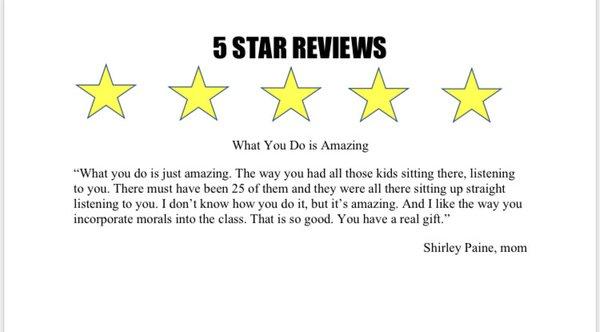 Thank you, Shirley, for glowing your review!