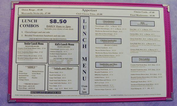 Lunch Menu