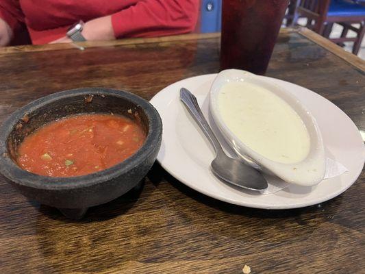 Salsa and cheese dip