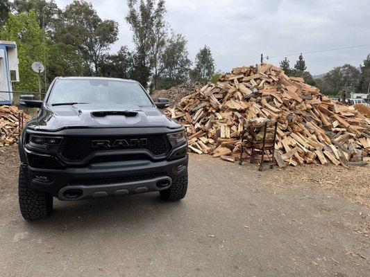 RAM TRX amongst a mountain of Eucalyptus