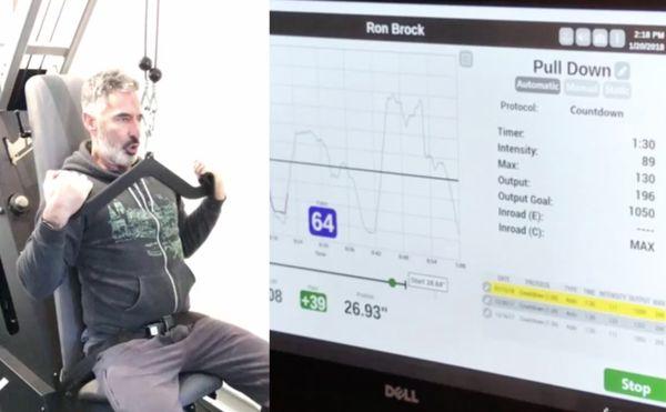 An ARX pulldown with strength output visualized