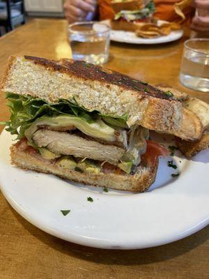 Chicken avocado sandwich