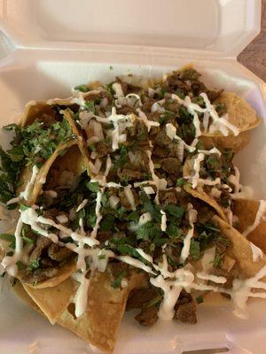 Carne asada nachos