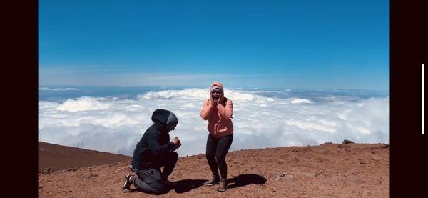 The proposal at Maui, Hawaii