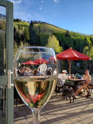 Nice patio near Gondola entrance