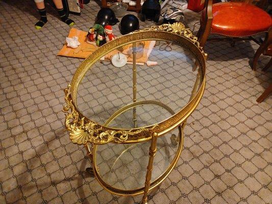 Brass 2 tier serving tray