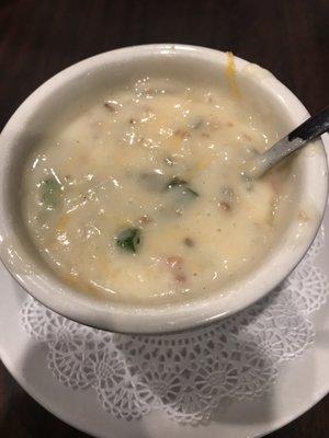 Potato soup! Delicious.