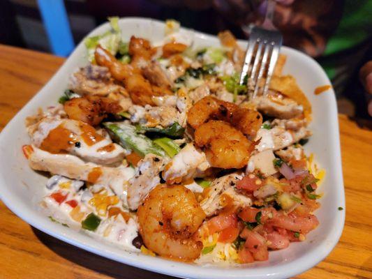 Chipotle Chicken Fresh Mex Bowl with Shrimp