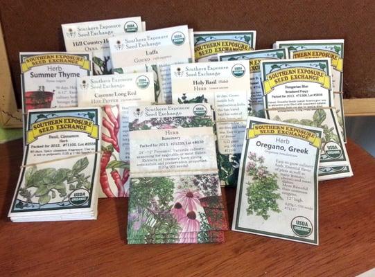 organic edible and wildflower seeds