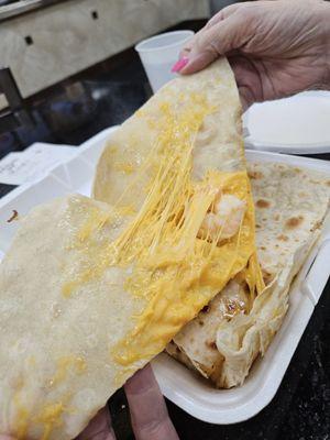 Cheese Quesadilla with Shrimp