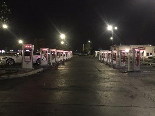 4.28.22 Got all the chargers to myself at 2:52am! 2 mins left to charge to 95% for about 256miles starting at 2:16am