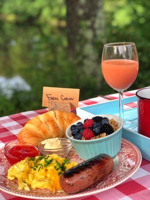 Our farm to table breakfast included in your stay