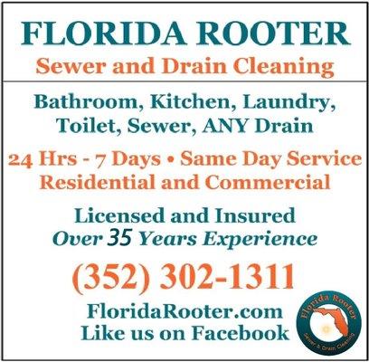 Drain Unclogging Specialists for over 35 years!