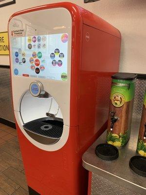 Massive Soda Machine at Firehouse Subs in Wichita Falls, Texas.