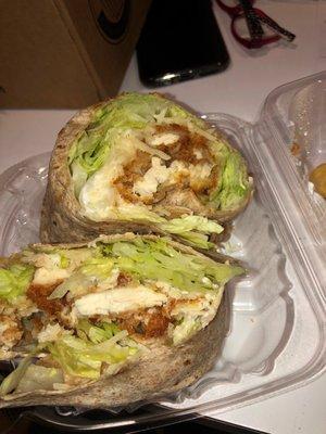 Bread Chicken Caesar Wrap!