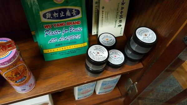 More Chinese herbs, ointments and herbal patches.