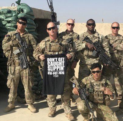 It is my honor to have shipped our soldiers my T-shirt in Afghanistan 2018