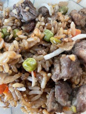 Stir-fried rice w/beef