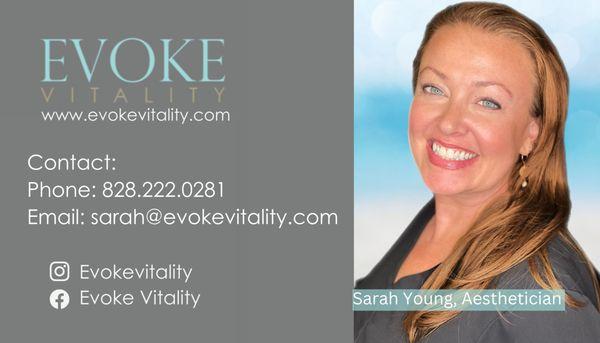 Call Sarah today for your next facial! Gift certificates also available