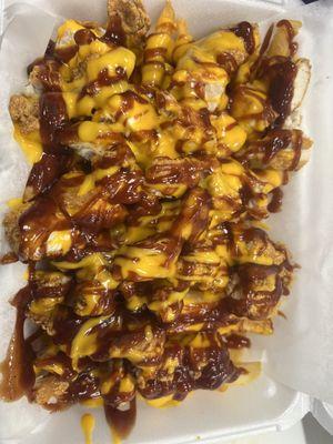 BBQ chicken cheese fries