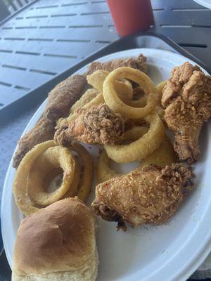 Chicken Wings and Onion Rings