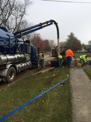 Leaking water service repair