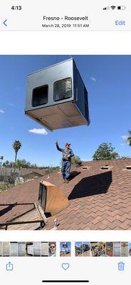 Future Air Tech installing a rooftop unit