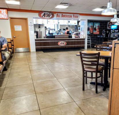 Dining Area and Front Counter at A&W Mt. Morris