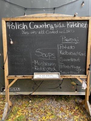 Menu board