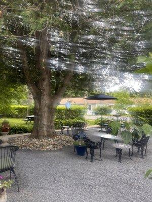 Outdoor dining area