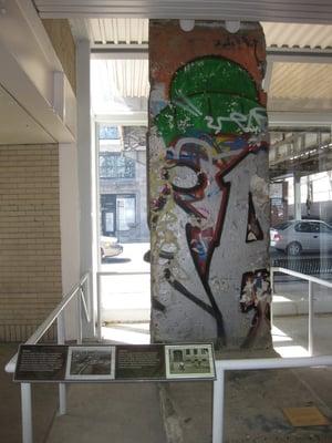 Piece of the Berlin Wall in the Lincoln Square/Montrose Station