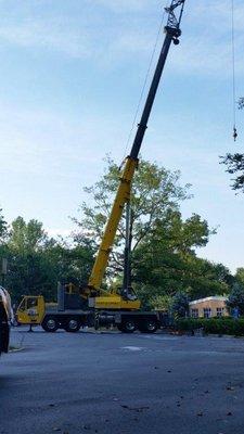 One of our crane lifts at St. Stephens Church